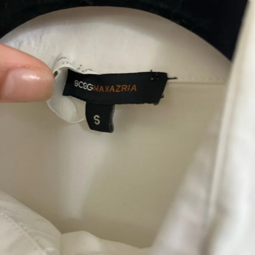 White Ruffled Button-Up Shirt - Picture 4 of 4